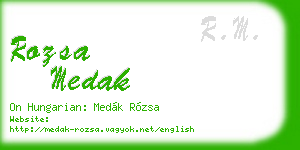 rozsa medak business card